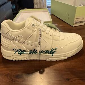 NWT Off White Out of Office “For Walking” Sneakers White Green IT 46 US 13
